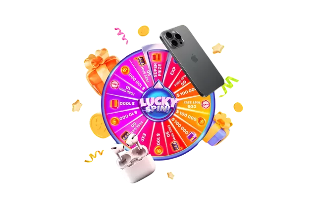 Ilustracja z telefonem, żetonami i kolorowymi monetami Mostbet